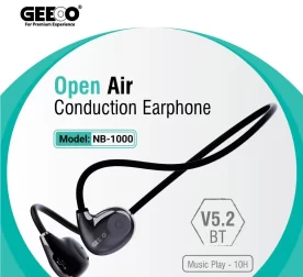 Geeoo NB1000 Air Conduction Headphone-Black