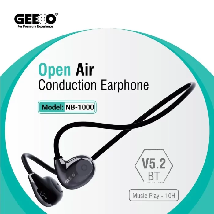 Geeoo NB1000 Air Conduction Headphone-Black